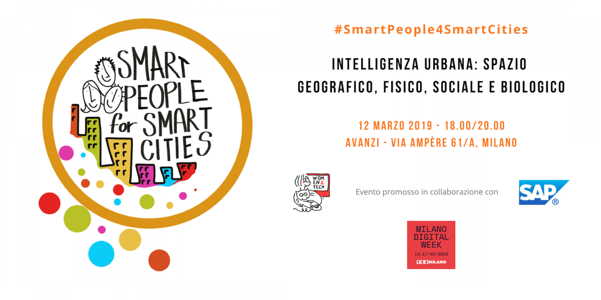 Poster per l'evento intitolato "SmartPeople 4 SmartCities"