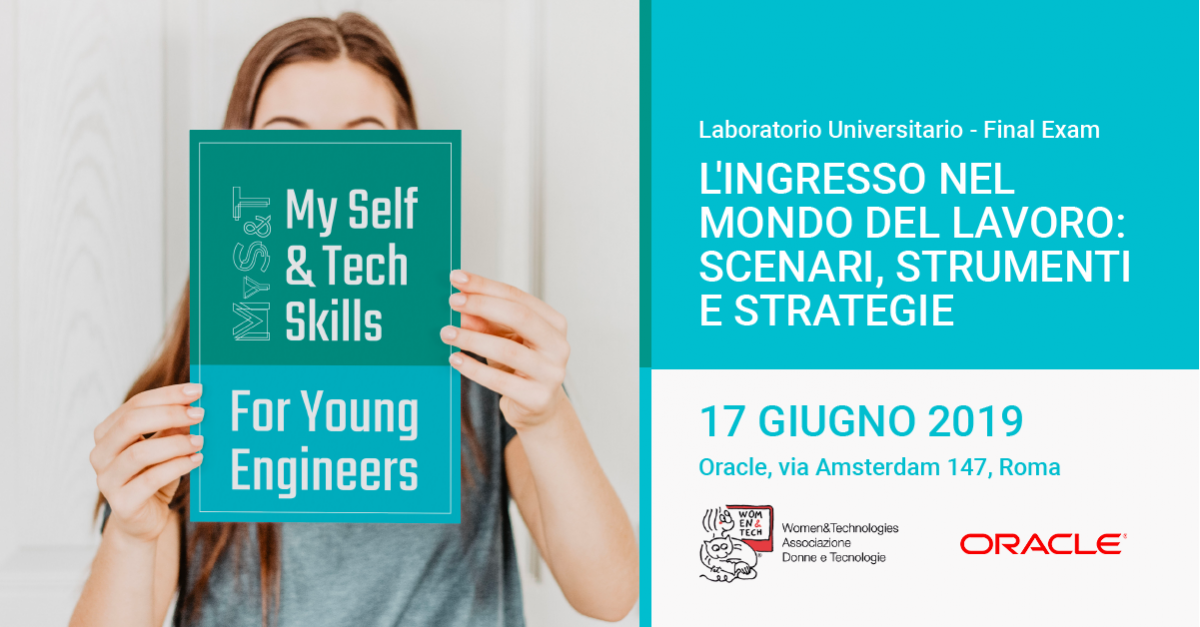 Poster per l'evento intitolato "My Self & Tech Skills For Young Engineers"