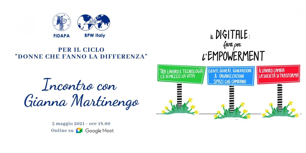Poster per l'evento intitolato "Il Digitale Leva per l'Empowerment - FIDAPA Bologna"