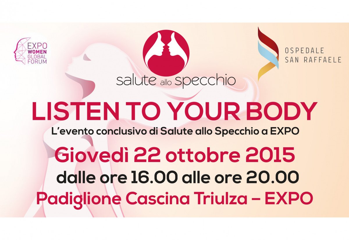 Poster per l'evento intitolato "Listen to Your Body"