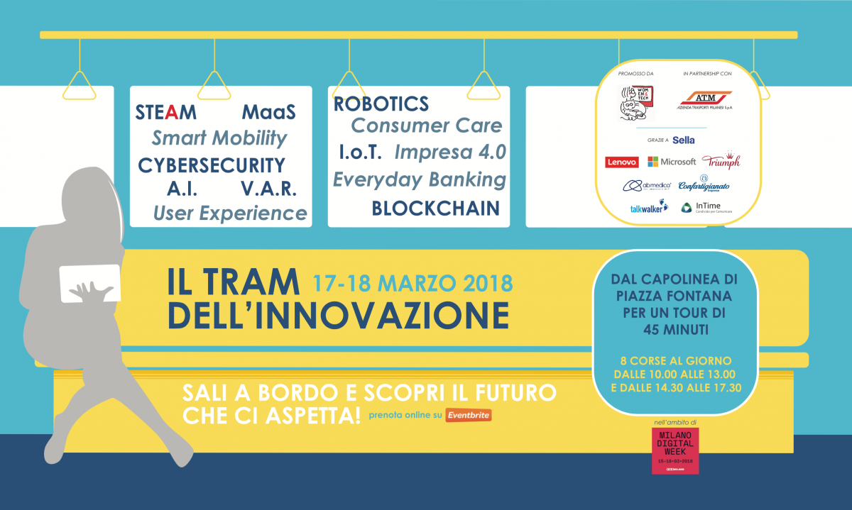 Poster per l'evento intitolato "Tram dell'innovazione 2018"