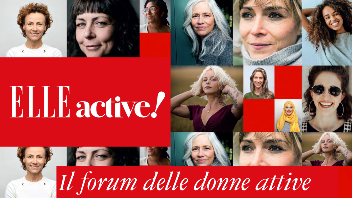 Poster per l'evento intitolato "ELLE Active! 2022 - Valori e Lavori"