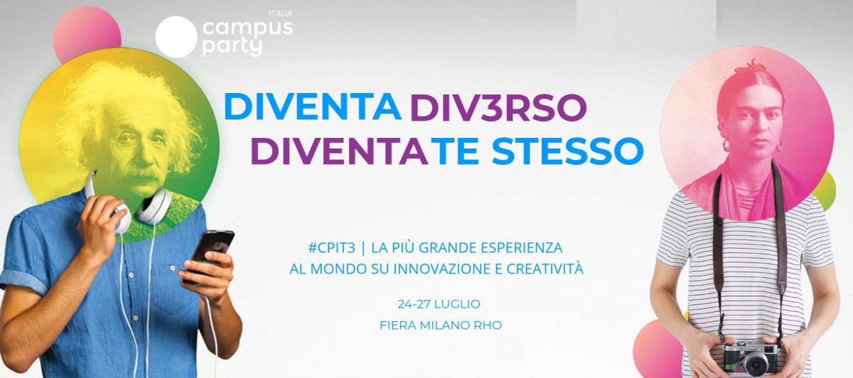 Poster per l'evento intitolato "Campus Party Italia"