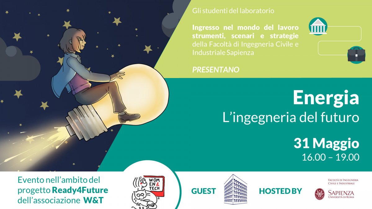 Poster per l'evento intitolato "Energia: l'ingegneria del futuro"