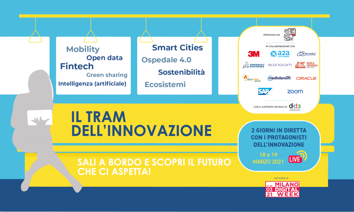 Poster per l'evento intitolato "Tram dell'Innovazione 2021"