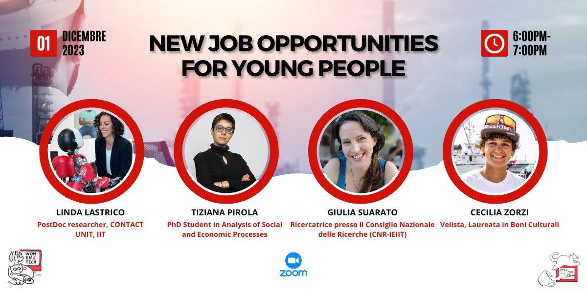 Poster per l'evento intitolato "New job opportunities for young people"